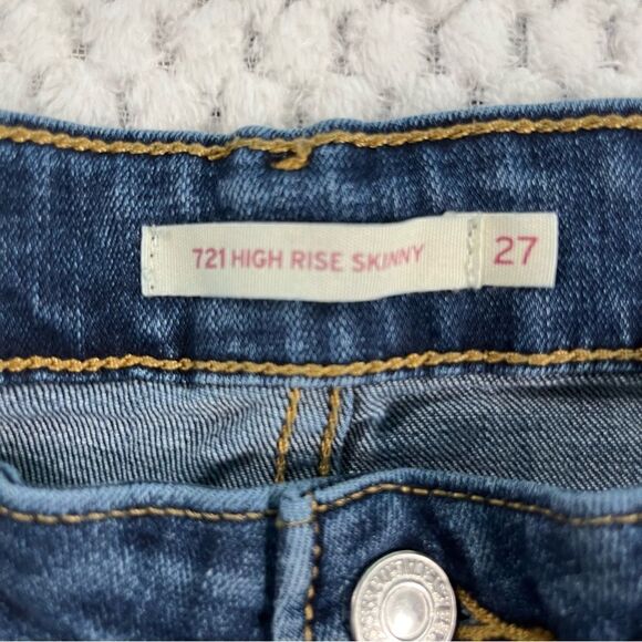 Levi's Jeans 721 High Rise Skinny Blue size 27 - Picture 11 of 11